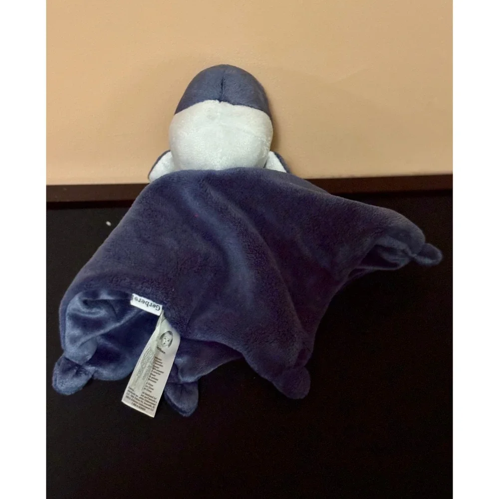Gerber Baby Whale Security Blanket Navy Blue White Plush Lovey OP249027HK